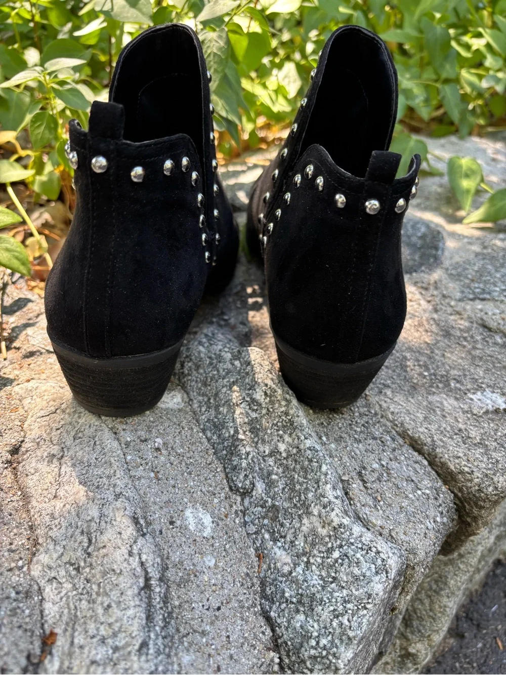 Sam Edelman circus Black Studded Suede Ankle Boots - Women